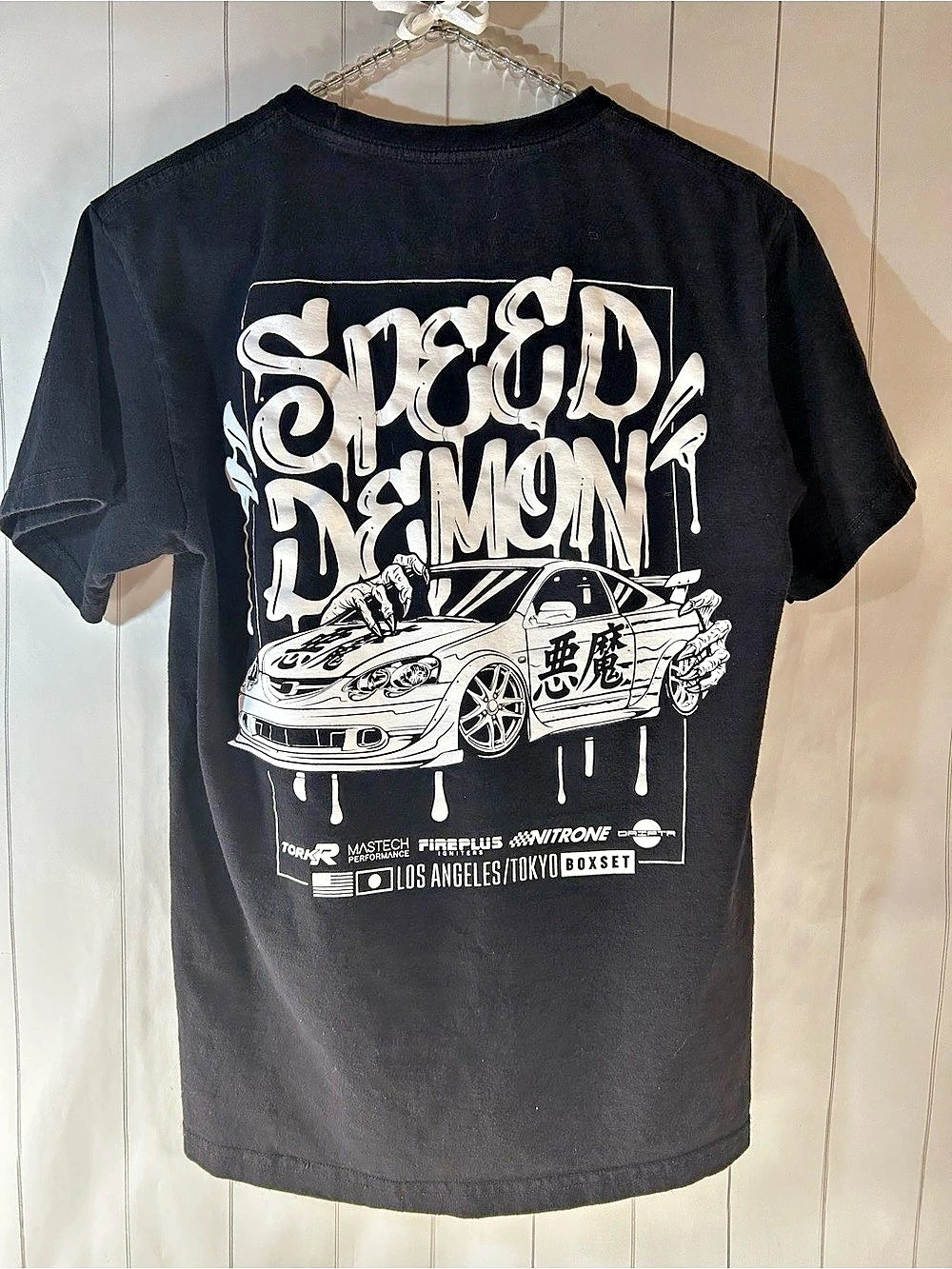 BOXSET Speed Demon Honda Integra DC5 Car Los Angeles/Tokyo Puffy Paint Logo Tee